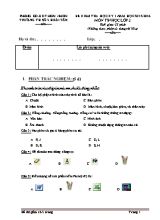 Đề kiểm tra học kì 1 môn Tin học Lớp 3 - Năm học 2015-2016 - Trường TH Số 2 Hoài Tân